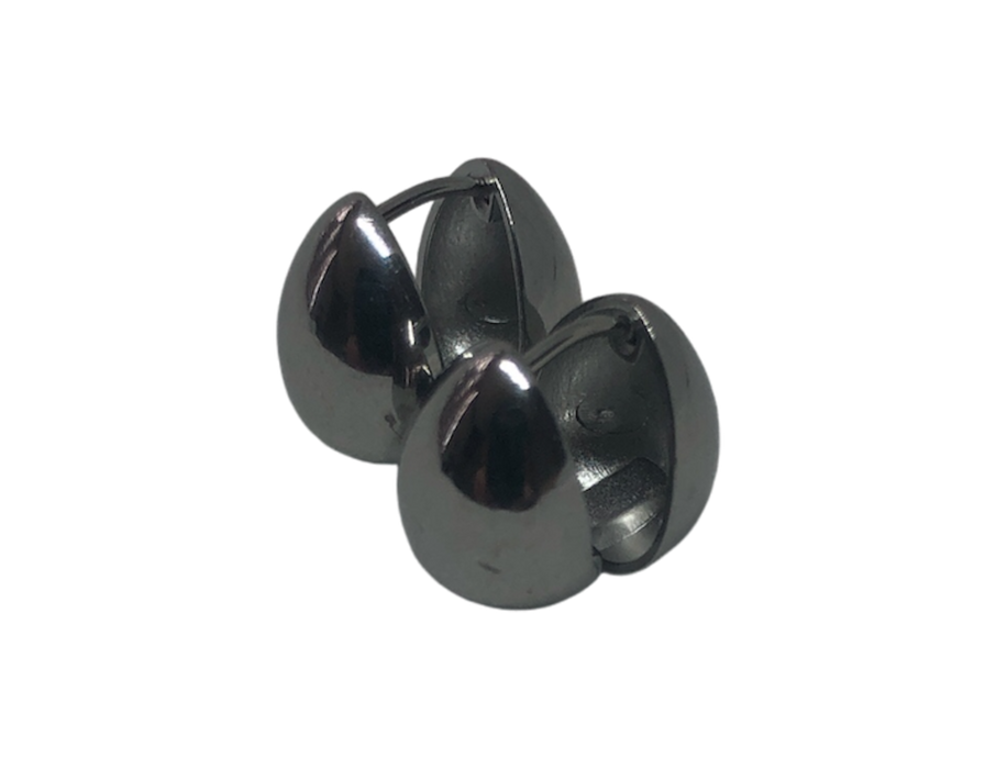 Aretes plateados bisutería de acero inoxidable Modelo 5004