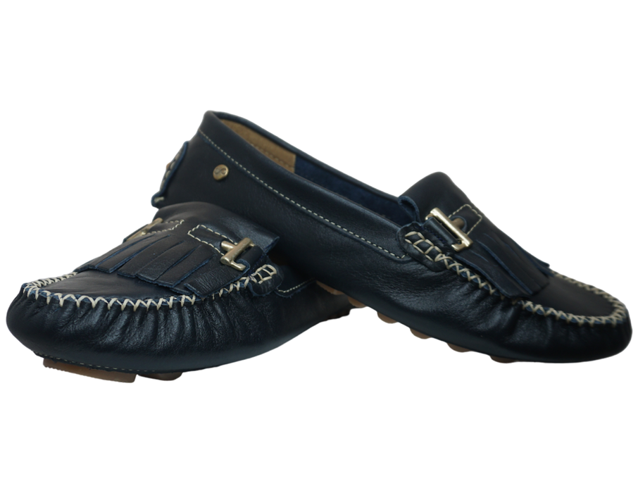 Sandalia Mujer 1817 Confort Moda Grabada Laser Casual Azul