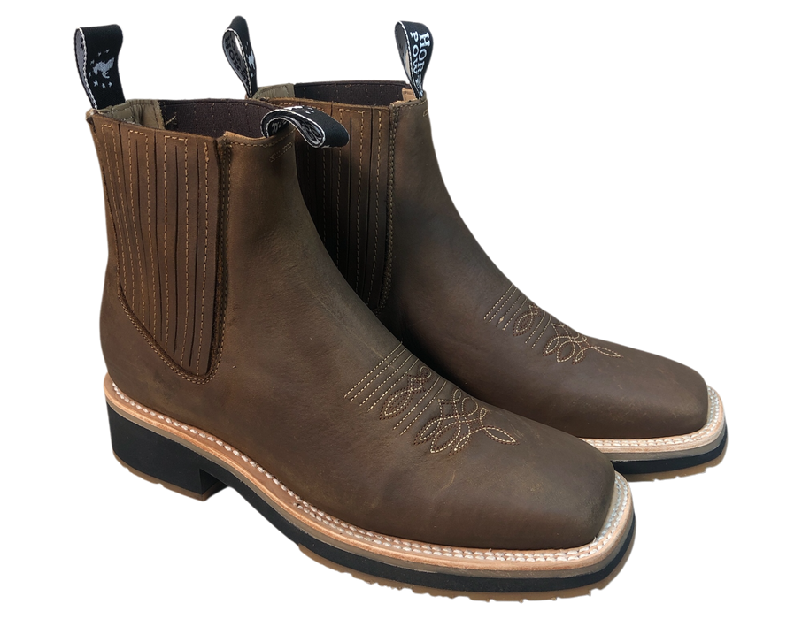 Botines Charros de trabajo Crazy Horse 1040 Café