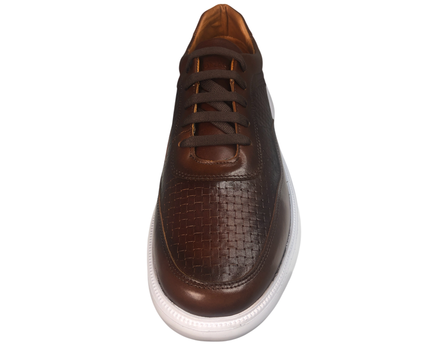 Tenis casuales de piel para hombre 901 Café