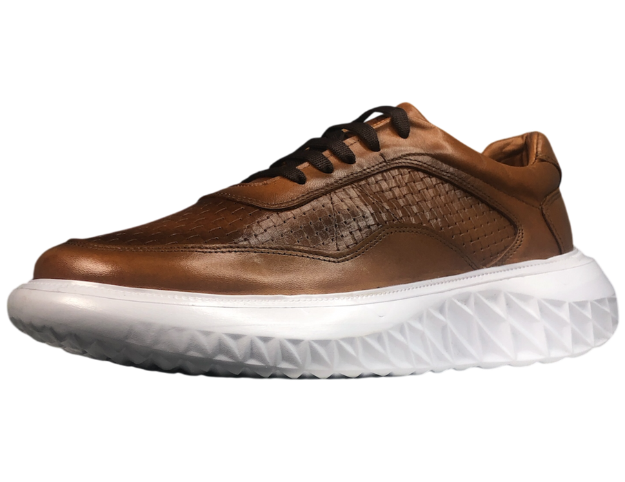 Tenis casuales de piel para hombre 901 Miel