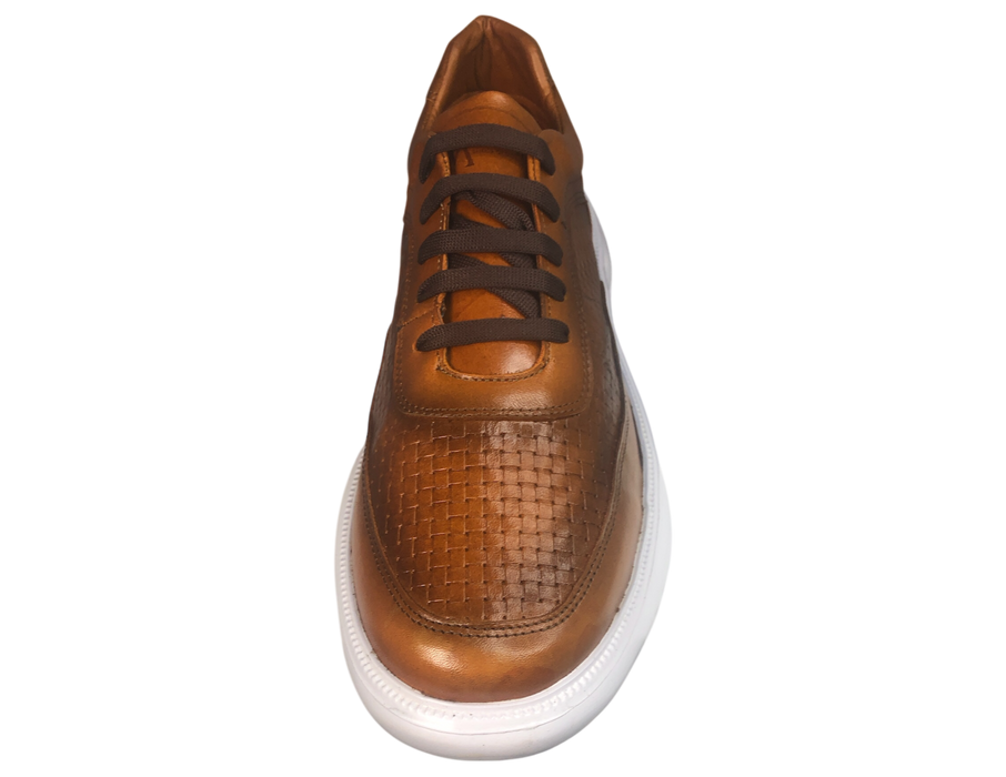 Tenis casuales de piel para hombre 901 Miel