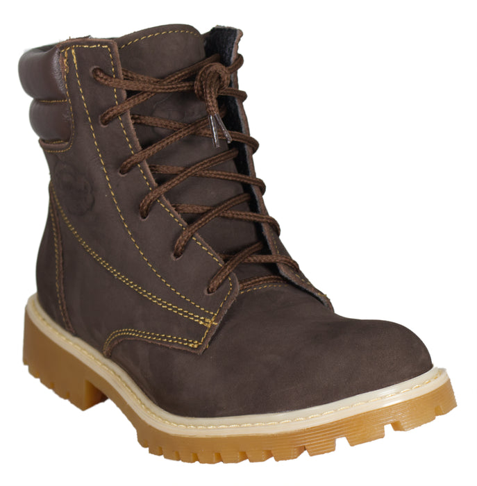 Bota Urbana 100% Piel con plantilla de cuero y suela de hule $699 Envío Gratis!
