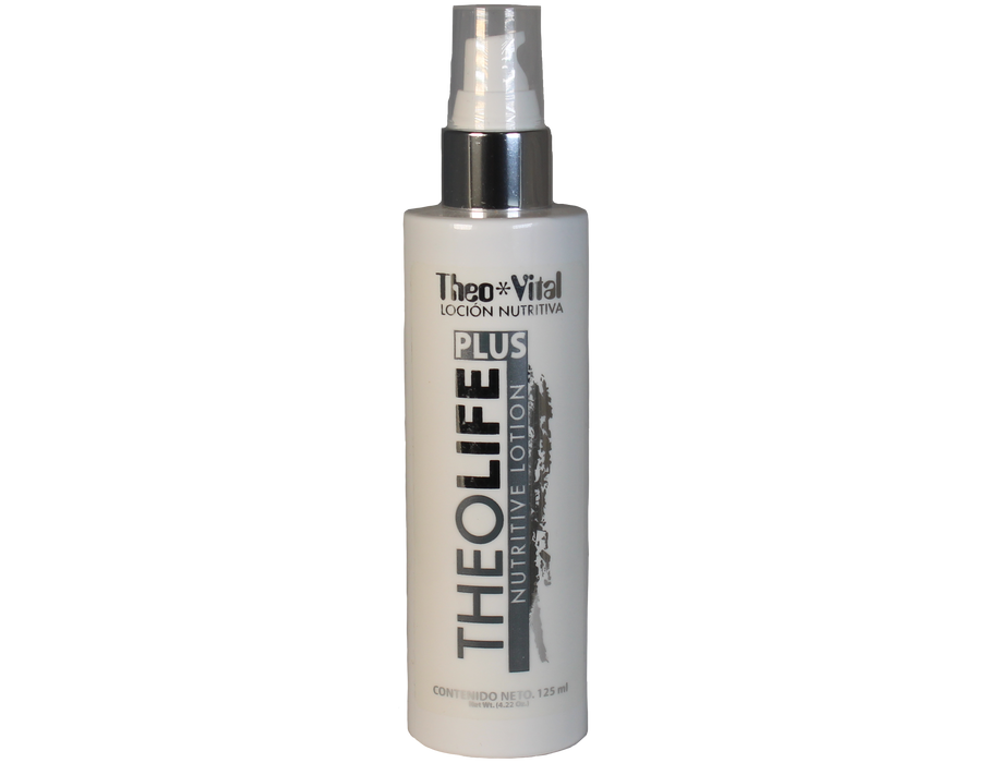 Loción Nutritiva Theo LIFE PLUS 125ml Compuesto orgánico que activa el metabolismo, humecta y reafirma los tejidos sellando la humedad en la piel y protegiéndola del medio ambiente.