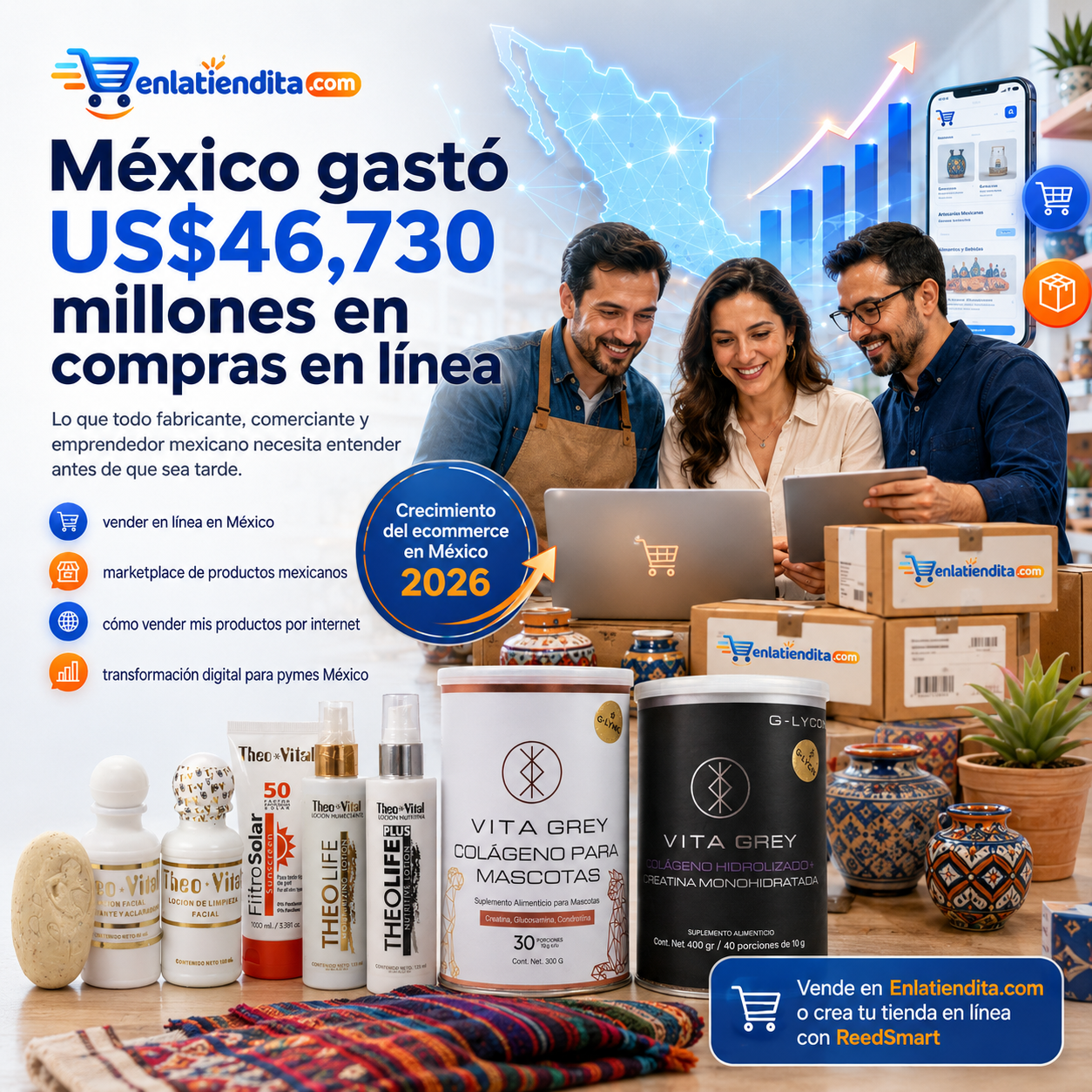 México gastó $46,730 millones de dólares en compras en línea: lo que todo fabricante, comerciante y emprendedor mexicano necesita entender antes de que sea tarde
