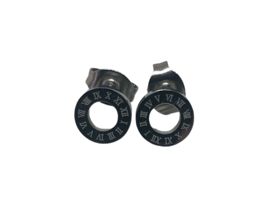 Aretes Mini Circulares plateados Bisutería de Acero Inoxidable Modelo 5008