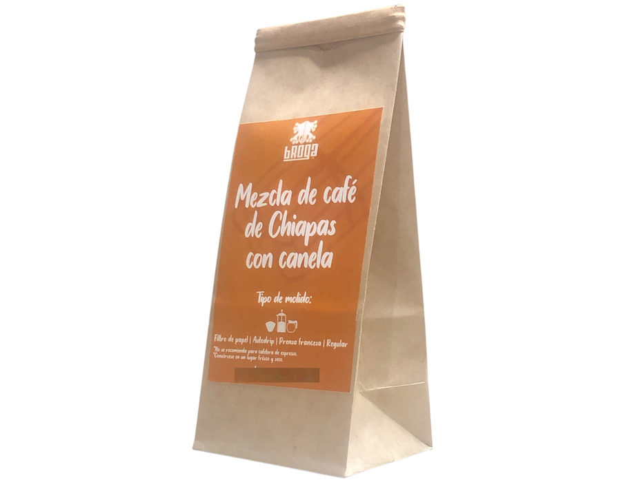 CAFÉ BROGA Mezcla Chiapas con canela: Artesanía, Tradición y Sabor en Cada Grano