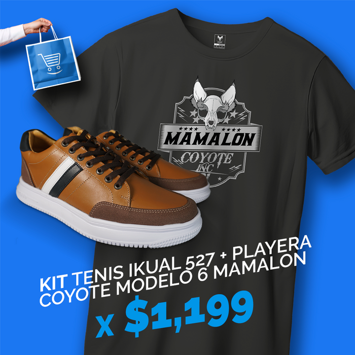 Tenis casual de piel con playera gratis