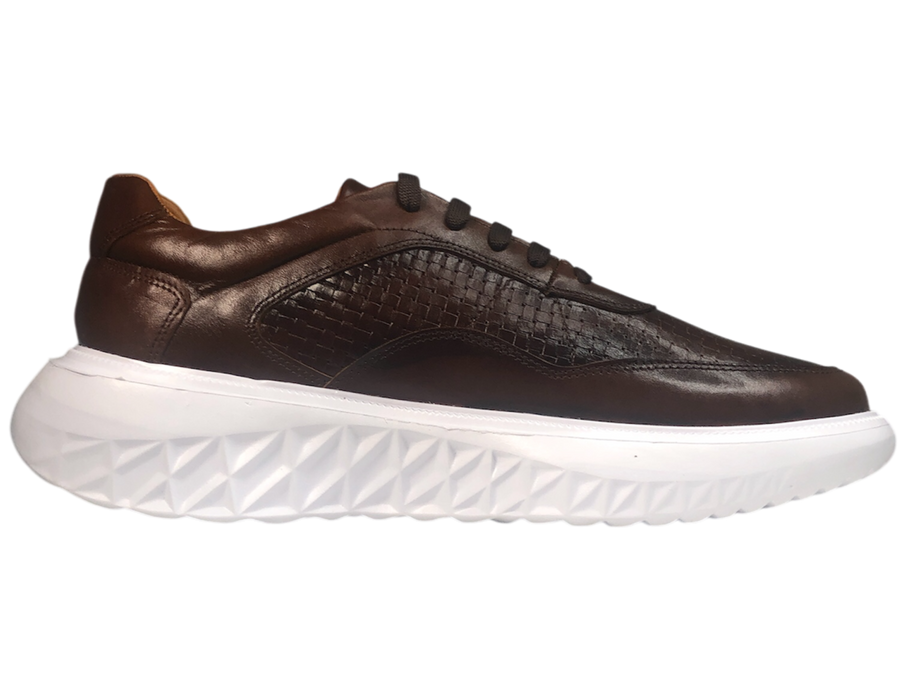 Tenis casuales de piel para hombre 901 Café