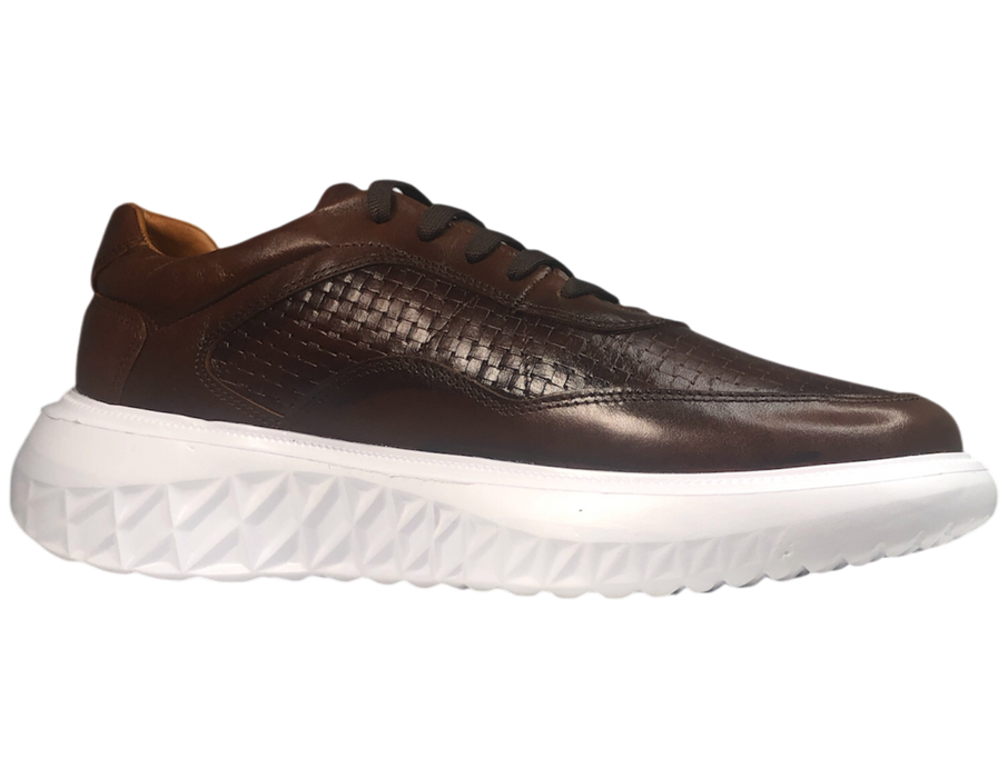 Tenis casuales de piel para hombre 901 Café