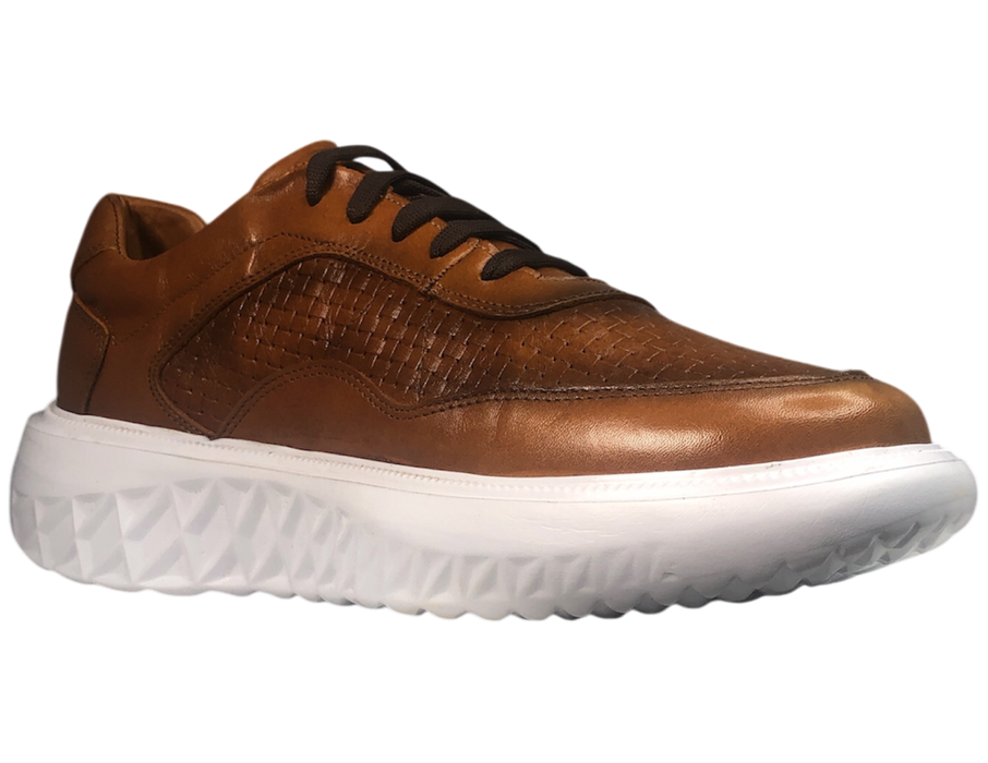 Tenis casuales de piel para hombre 901 Miel