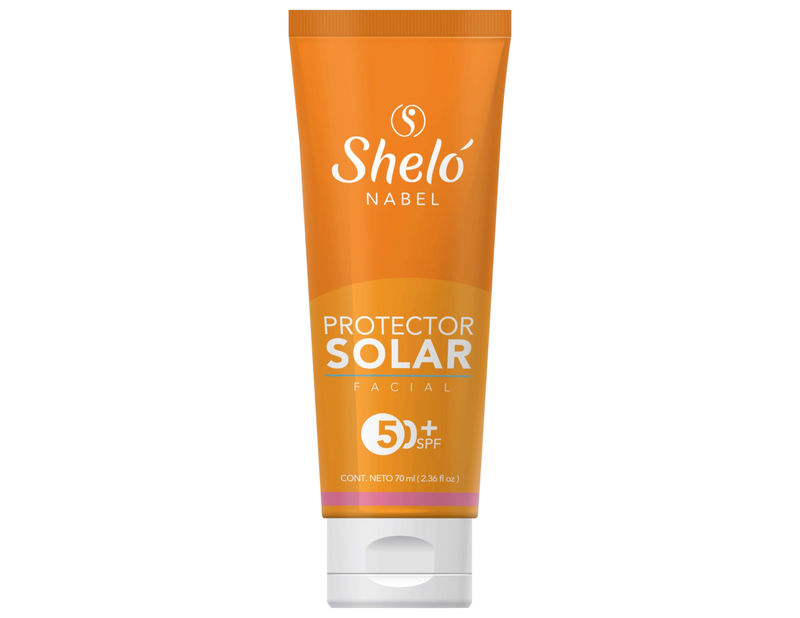 Protector Solar Facial SPF 50+ Sheló Nabel | Sin color, sin grasa — protección total