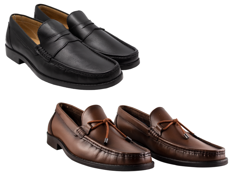 Mocasines iKual 100% Piel Dos Pares x $2,999
