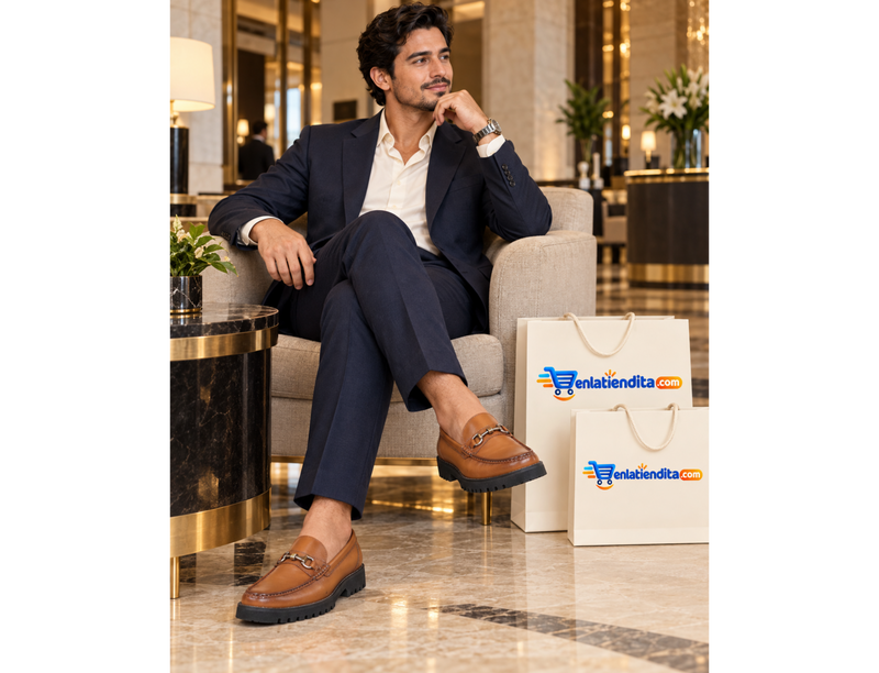 Mocasín iKual 800 de piel color miel | Hecho en México