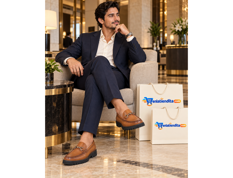 Mocasín iKual 800 de piel color miel | Hecho en México