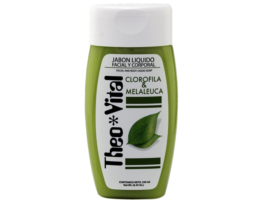 Theo Vital Facial and Body Liquid Soap with Chlorophyll and Melaleuca 250ml